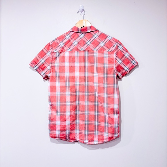 TAG Salmon plaid button down shirt - Picture 2 of 6